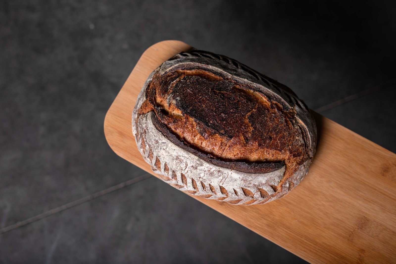 Sourdough crust detail
