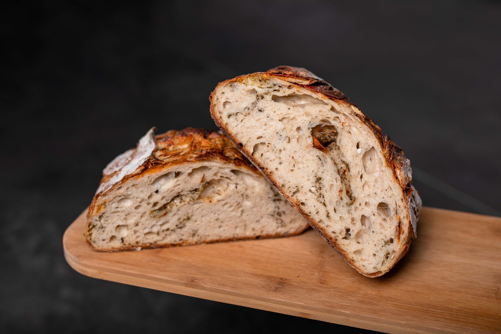 Sliced artisan bread